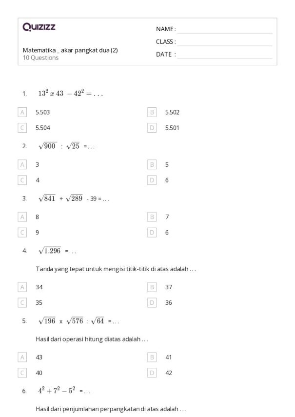 Akhirnya! 50+ Soal Akar Pangkat 2 Kelas 4 SD 2026, PDF Gratis & Kunci Jawaban Terbukti!