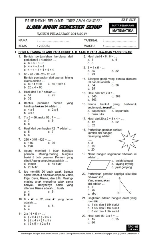 7 Rahasia Latihan Soal Matematika Kelas 4 Semester 2 Kurikulum 2013 PDF Siap Cetak 2026
