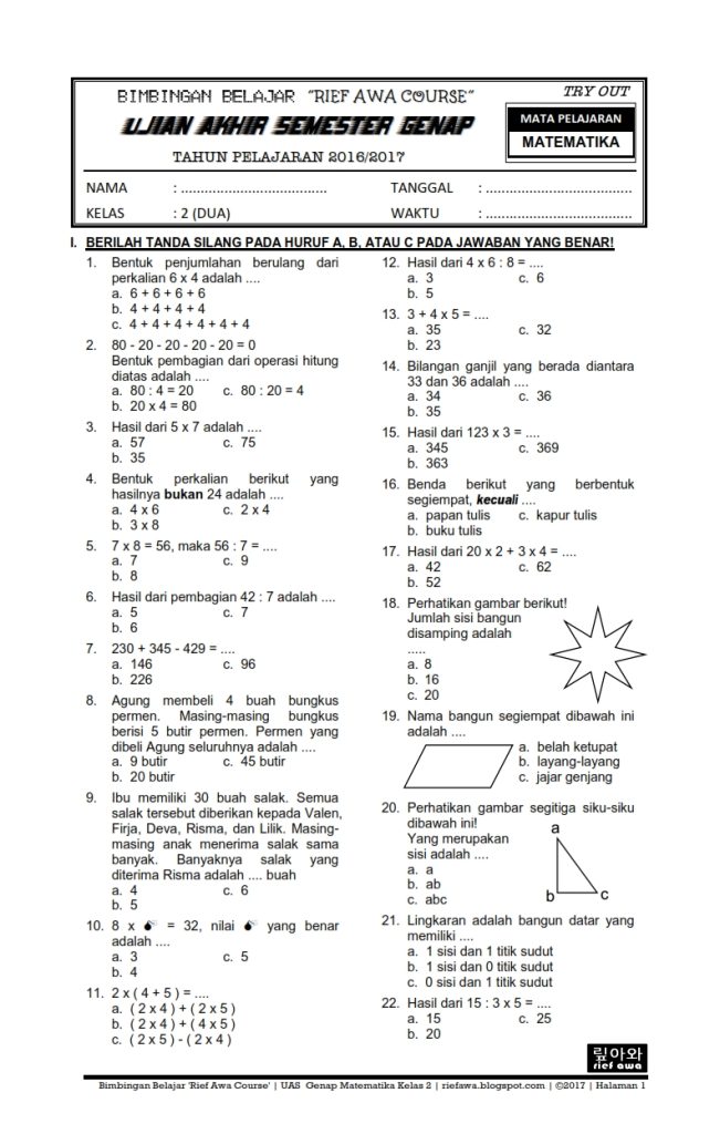 7 Rahasia Latihan Soal Matematika Kelas 4 Semester 2 Kurikulum 2013 PDF Siap Cetak 2026