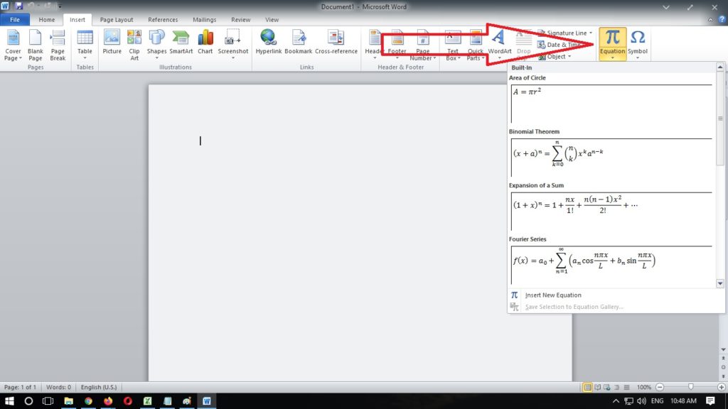 Cara Menulis Rumus Di Microsoft Word Gambar