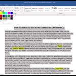 cara select all di word